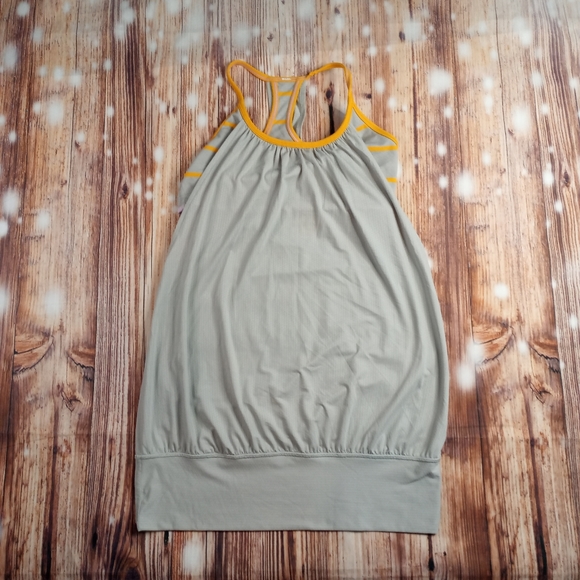Lululemon  No Limits Tank In Pop Stripe Light Gray Size 6 - Picture 1 of 14
